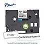 Brother P-touch Flexible ID Laminated Label Tape, 3/4" x 26.2', Black on White (TZeFX241)~#|#~26A6FCAE-707C-4DCB-9F1E957C27B04E73_sc7