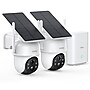aosu 2K QHD 3.0-MP Outdoor Dual-Band Wireless AI-Smart Solar Security 2-Camera Kit w/HomeBase Recorder, White (C9C3CA11)~#|#~26B16F66-DDFB-41C2-B3E32522B62F5E0F_sc7