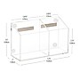 Mind Reader 2-Compartment Dry Erase Marker and Eraser Holder, Clear (WBORG-CLR )~#|#~26CE719F-E94B-4456-A29A5CE21A84D5D0_sc7