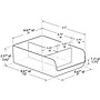 Azar Small Plastic Storage Bin, Clear, 4/Pack (556752-4PK)~#|#~270E3237-7059-44AD-A3D5877F5DE95BAA_sc7