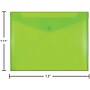 JAM Paper Premium Plastic Document File, Letter, Lime Green, 3/Pack (218S0LIX3)~#|#~2738AD37-CB86-44CE-832AE5382290B61B_sc7