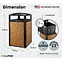 Alpine Industries Steel Outdoor Trash Can with Dome Lid, 40 Gallon, Stone (471-40-STO)~#|#~273A0286-9527-4E1F-B9E34DA7CB8A1C2C_sc7