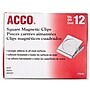 ACCO Magnetic Clips, 0.88" Jaw Capacity, Silver, 12/Pack (72131)~#|#~2740337E-4EFC-455E-8E341263289A9F7A_sc7