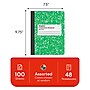 STAPLES Composition Notebook, 9.75” x 7.5”, Wide Ruled, Assorted Colors, 48/Pack~#|#~27425A62-C94B-4DA2-A840BD2EB5DBE32A_sc7