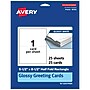 Avery Integrated Cards, 5.5" x 8.5", Glossy White, 25/Pack (95352)~#|#~2783F002-3B8A-4262-A3B31AD51ABF0E53_sc7