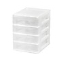 Iris 4-Drawer Mini Desktop Unit, White/Clear (586017)~#|#~279AC3D4-9301-4838-A4B3F28E66993C31_sc7