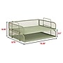 Staples Metal Mesh Side Loading Stackable Letter Tray, Letter Size, Sage Green, 2/Pack (ST63839)~#|#~27A6D7B9-75F0-4580-BF78D92653A49F83_sc7