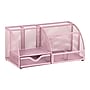 Staples 7-Compartment Metal Mesh Desk Organizer, Dusty Pink (ST63824)~#|#~27DB4F36-B480-4A51-B46E953DAB87EF7E_sc7