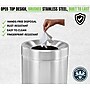 Alpine Industries Stainless Steel Trash Can with Open Lid, 27 Gallon, Silver (ALP475-27)~#|#~28130EA4-5663-4B2A-A8B2C784C9EB378D_sc7