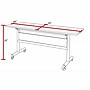 Regency Kobe Flip Top 48"W x 24"D Rectangular Training Room Table, Laminate, With Wheels, Noble Oak (MKFTM4824NO)~#|#~2839B822-8D84-4546-B9C128FF81437496_sc7
