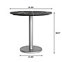 Flash Furniture TopGuard 31.25" Round Wood Dining Table with Round Base, Black Faux Marble/Silver Base (STRD31BMATR18S)~#|#~284E5470-B00D-4154-BB99418004C3CEED_sc7