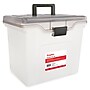 Staples File Box File Portable Tote, Letter Size, Clear (140165/111112)~#|#~2853CF77-28F4-4651-9D1A139D425C1205_sc7