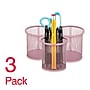 Staples Metal Mesh Pen Cups and Desk Organizers, Dusty Pink, 3/Set (ST63821)~#|#~2870B031-5075-40C7-8F7A3941B2AE3847_sc7