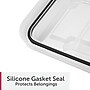 Sterilite 34 Quart Gasket Box with Lid, Plastic, Clear/Black, 4/Carton (39339004)~#|#~28871469-0D8C-4A6B-92676088492D1E6E_sc7