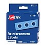 Avery Self-Adhesive Plastic Reinforcement Labels in Dispenser, 1/4" Diameter, Glossy Clear, 1000/Pack (5722)~#|#~28965A1E-A066-4D0E-B816ECF92E58B9EF_sc7