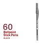 Staples Ballpoint Pen, Medium Point, 1.0mm, Black Ink, 60/Pack (ST52862	)~#|#~289A083B-8685-40CA-8B0C18B658B014C9_sc7