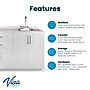 Viva Comfort 36'' H x 48" W Medical Cabinet with Right Sink and 48" W Wall Cabinet, 4 Doors, 2 Drawers, Gray (90248RS-GRY-WAL)~#|#~28A27230-104F-41C4-9FE97D1F2B29072E_sc7