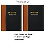 Global Printed Products Notary Public Record Book, 8.5" x 11", Black/Tan, 2/Pack (GPP-0094-A)~#|#~28B7C4A4-BF7A-4CB6-9225A5B47A173966_sc7