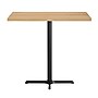 Flash Furniture Bennett Wooden Commercial Indoor Table, 48" x 30", Natural Top/Black Base (GSF3048NTT2230B)~#|#~28C38CC4-A315-4F21-B30362739FE79C8D_sc7