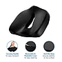 Mount-It! Ergo Collection Premium Memory Foam Seat Cushion, Black (MI-1103)~#|#~28FD2354-5F04-4057-8528FD261FD03CEE_sc7