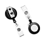 Staples Metal Identification Card Reel, Black, Spring Clip Attachment, Retractable Cord for ID Badges, Durable Everyday Use~#|#~29110BE2-C1AA-4F16-ADC3E68A6419001B_sc7