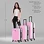 DUKAP INCEPTION 3-Piece Hardside Spinner Carry-On Luggage Set, TSA Checkpoint Friendly, Pink (DKINCSML-PNK)~#|#~2917F939-65FF-4826-A84F7B9B87CAC9F8_sc7