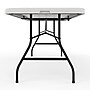 Staples 8' x 30" Heavy Duty Plastic Folding Table, White Granite (79233/54273)~#|#~2939B60F-CF52-4E76-92F60516E2C4E6E0_sc7