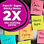 Post-it Super Sticky Notes, 3" x 3", Assorted Brights Collection, 70 Sheet/Pad, 28 Pads/Pack (654-28SSBRT-CP)~#|#~2946BAFC-20D0-4C22-9F418EDF913AEE18_sc7