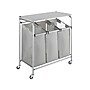 Whitmor 3-Section Rolling Laundry Sorter, Metal, Gray (6705-7885-BB)~#|#~29671C84-FEC3-4A10-89D03AE6BECD9EF0_sc7