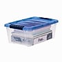Iris Stack & Pull 12 Qt. Snap Lid Storage Boxes, Clear/Navy, 6/Carton (100306-CT)~#|#~298598AC-8BCB-4410-939AAFA260098129_sc7