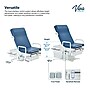 Viva Comfort Pointe Power Electric Pelvic Tilt Exam Table w/Stirrups, Knee Crutches, Hand Rails, 396lbs. Capacity, Blue~#|#~29A3A8E6-513C-41FD-A97A335531C7247E_sc7