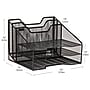 Mind Reader 5-Compartment Metal Desk File Organizer, Black, 2/Pack (2MESHBOX5-BLK)~#|#~29A556FA-BE47-4DDB-BBD6C44A096056C2_sc7