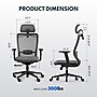 FlexiSpot Ergonomic Mesh Swivel Computer and Desk Chair, Gray (C3G-FM)~#|#~29B07B09-DC08-43B2-A1349BCCBB6B49C1_sc7