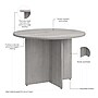 Bush Business Furniture 42W Round Conference Table with Wood Base, Platinum Gray (99TB42RPG)~#|#~29B94709-5AB3-4D4A-9850C438F6E86A9F_sc7