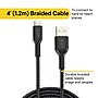 NXT Technologies™ 4 Ft. Braided Lightning to USB Cable, Black (NX54354)~#|#~29EB981C-9CC1-471C-A5306C254649FE07_sc7