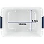 Home Logic 15 Qt. Latch Lid Storage Bins, Clear/White, 8/Pack (7101)~#|#~2A2DC4E3-6556-4355-9F8EF419C30AD820_sc7