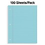 Staples Wide Ruled Filler Paper, 8" x 10.5", Assorted Colors, 100 Sheets/Pack (ST41637C)~#|#~2A3C3D83-EF87-4FFA-85E58473DEFA5342_sc7