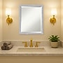 Amanti Art Grace Brushed Nickel Narrow Frame Wall Mirror, 22" x 18" (A42675343057)~#|#~2A4805FE-9CEC-47F1-891E3083DB2508E3_sc7