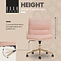 Elle Decor Ariana Criss Cross Armless Ergonomic Fabric Swivel Computer and Desk Chair, Pink (60121-PNK)~#|#~2A6455FD-A997-4BAE-94C2B9772142B612_sc7