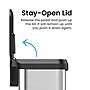 iTouchless SoftStep EXP Stainless Steel Step Trash Can with Plastic Lid, 20 Gallon, Silver/Black (PP20RSB)~#|#~2A6F777C-13E6-40EA-9F0DF03E7E4E9B14_sc7