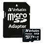Verbatim Premium 64GB microSDXC Memory Card with Adapter, Class 10, UHS-I, V10 (44084)~#|#~2A847C42-E7DD-43EB-BE46F0DA11198D9E_sc7