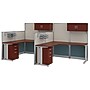 Regency Instant Office 63"H x 129"W 2 Person L-Shaped Cubicle Panel Workstation with Storage, Hansen Cherry (IO008HC)~#|#~2B1299EB-9C7A-4BE8-AD6CF70758EED58D_sc7