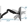 Mount-It! Adjustable Single Monitor Wall Mount Arm, Up to 32" Monitor, Black (MI-765)~#|#~2B130A38-77B5-4C68-A9E44CC1A44F473A_sc7