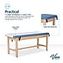 Viva Comfort Aristo Wood H-Brace Physician Exam Table with Paper Cutter and Holder, 500lbs. Capacity, Blue (ADI996-HBFP-BLU)~#|#~2B1564C9-7E79-4E7D-835F4B9324ED36D0_sc7