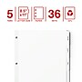 Staples Write & Erase Paper Dividers, White, 5-Tabs, 36 Sets (ST63044)~#|#~2B206FAE-34C6-4C00-B5A8837863127958_sc7