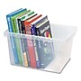 Storex Small Stackable Plastic Storage Bin, 7.87" x 11.25" x 13.53", 16 Qt., Translucent, 6/Pack (61430U06C)~#|#~2B3855DA-0817-441A-882F0EEE9D7F6710_sc7