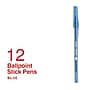 Staples Ballpoint Stick Pens, Medium Point 1.0mm, Blue Ink, 12 Pack – Smooth‑Writing Pens with Translucent Barrel for Office Use~#|#~2B3CF9C7-6DB7-4F95-9D93506E09E4B80E_sc7