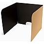 Classroom Products Foldable Cardboard Freestanding Privacy Shield, 24"H x 28"W, Black/Kraft, 20/Box (VB2420 BK)~#|#~2B3ECD8B-BC27-4986-986D8A2E4F83CA48_sc7