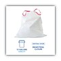 Boardwalk Draw-String Low-Density Can Liners Trash Bags, 0.8 mil Thickness, White, 100/Carton (1DK100)~#|#~2B9370B7-5B8B-4284-AADEBE2CCC5C296A_sc7