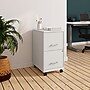 STAPLES 2-Drawer Vertical File Cabinet, Letter Size Documents, Lockable & Mobile, 18.9" D x 14.3" W x 26.3" H, White~#|#~2C1B3260-4D39-43B6-91B827FBBC88D6AD_sc7